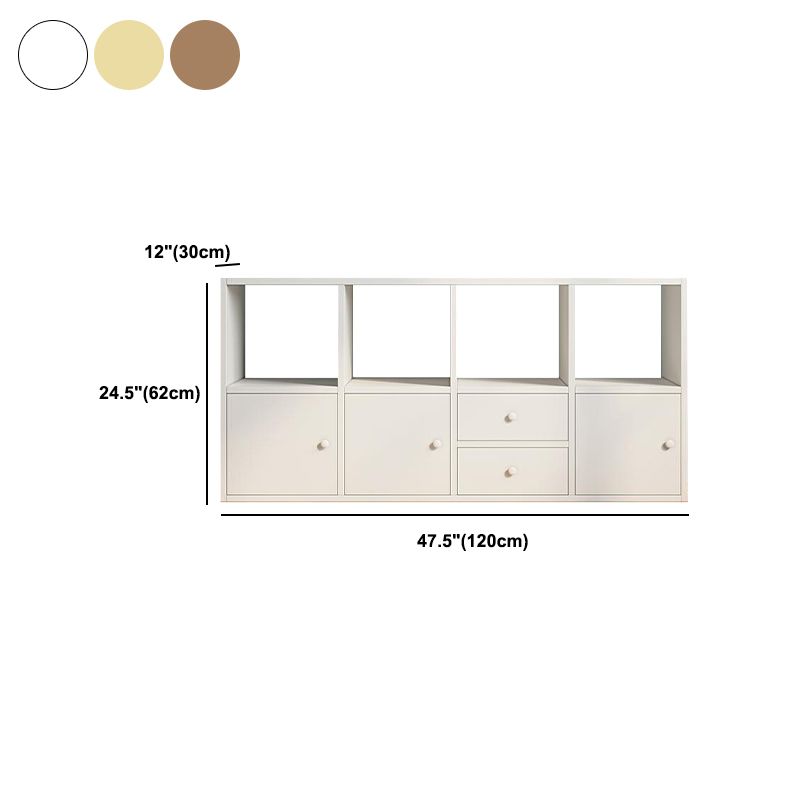 Matter Finish Cube Bookcase Contemporary Wooden Shelf Bookcase