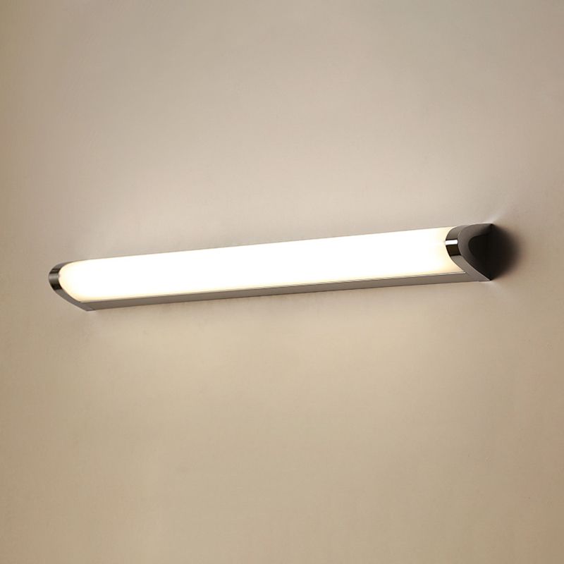 Silver Linear LED Wall Lamp in Modern Minimalist Style Aluminium Wall Light with Acrylic Shade
