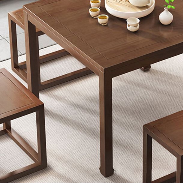 Traditional Wood Dining Set 1/5 Pieces Rectangle Dining Table Set