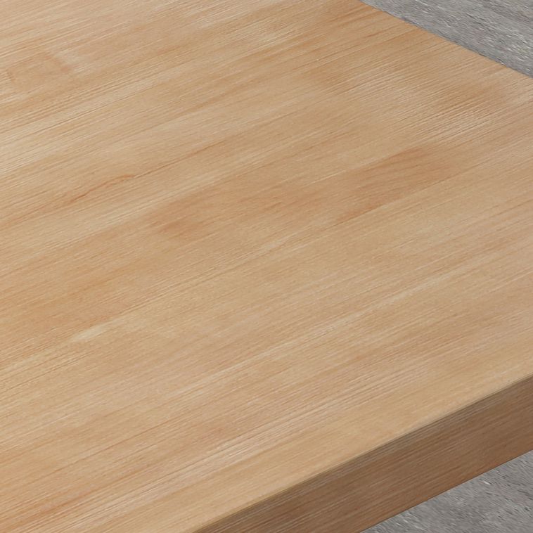Industrial Style Solid Wood Dining Table Brown Square Table with Trestle Base for Dinning Room