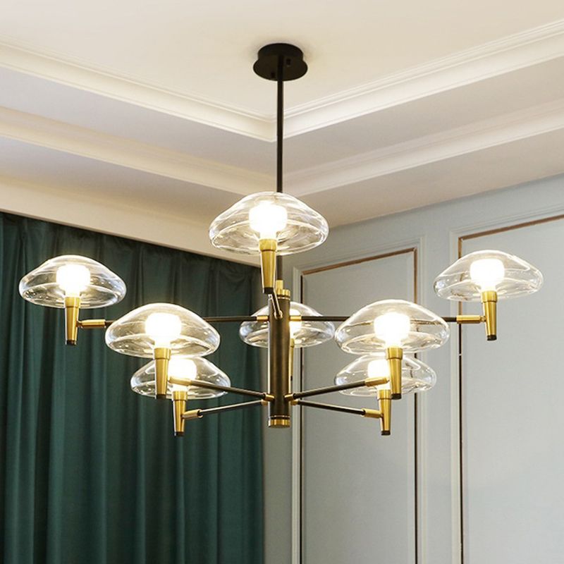 Lámpara de lámpara sombreada de negro simplicidad estilo techo de metal luz colgante de techo