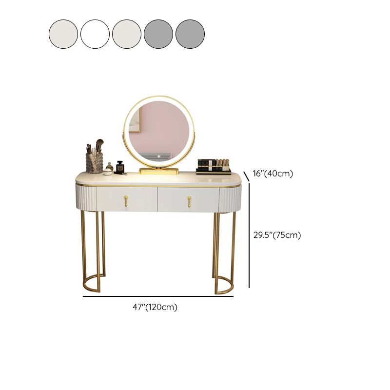 Glam 29.52" Height Makeup Vanity Set with Drawer and Mirror Vanity