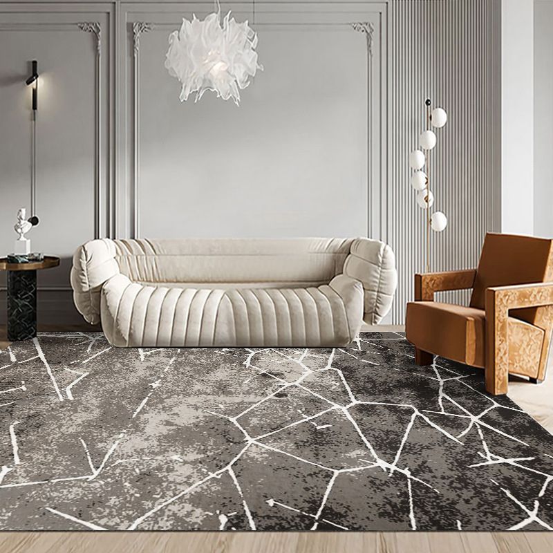 Contemporary Area Rug Novelty Geometric Pattern Carpet Non-Slip Polyester Rug for Living Room