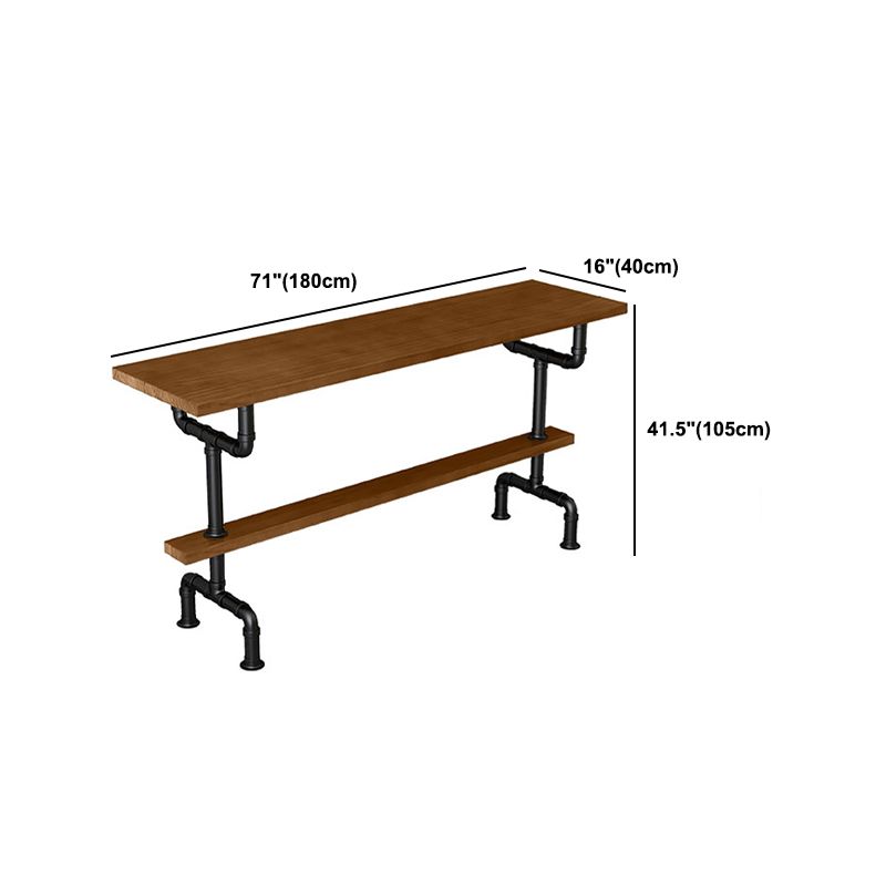 1/4/7 Pieces Modern Rectangular Pub Table Set Wooden Counter Table with Backless Stools