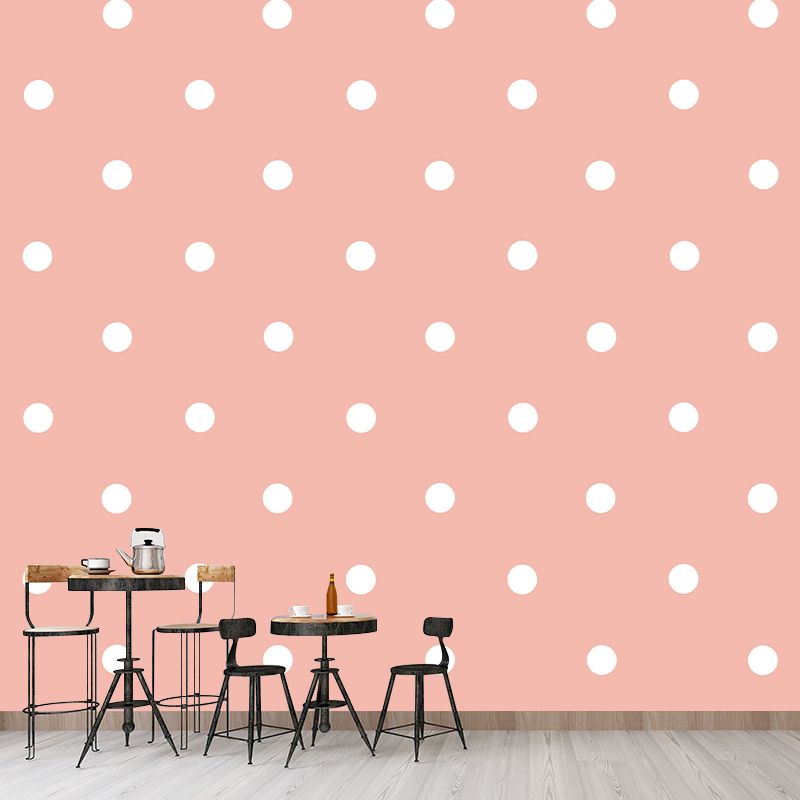 Polka Dot Mildew Resistant Wallpaper Illustration Sleeping Room Wall Mural