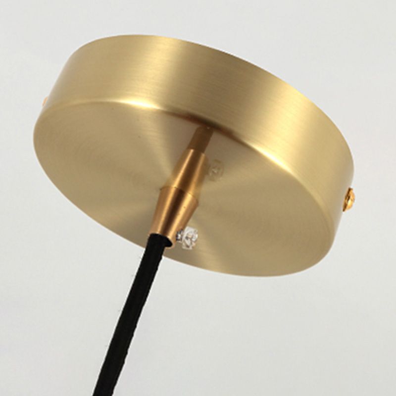 Drum Hanging Light Fixture Modern 1-Light Suspension Lamp with Stone Shade for Restaurant