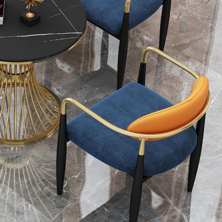 Glam Black Sintered Stone Dining Table Set 1/2/5 Pieces Dining Set for Home Use