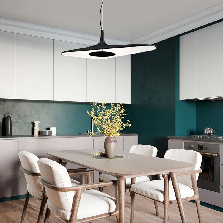 Modernes Harz-Pendel Licht Schlankes 1-Licht-LED-Deckenleuchte für Esszimmer