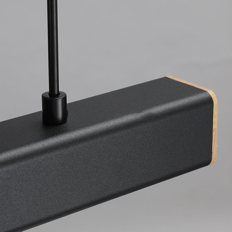 1 Light Linear Island Light Fixture Modernism Metal Island Pendant Lights