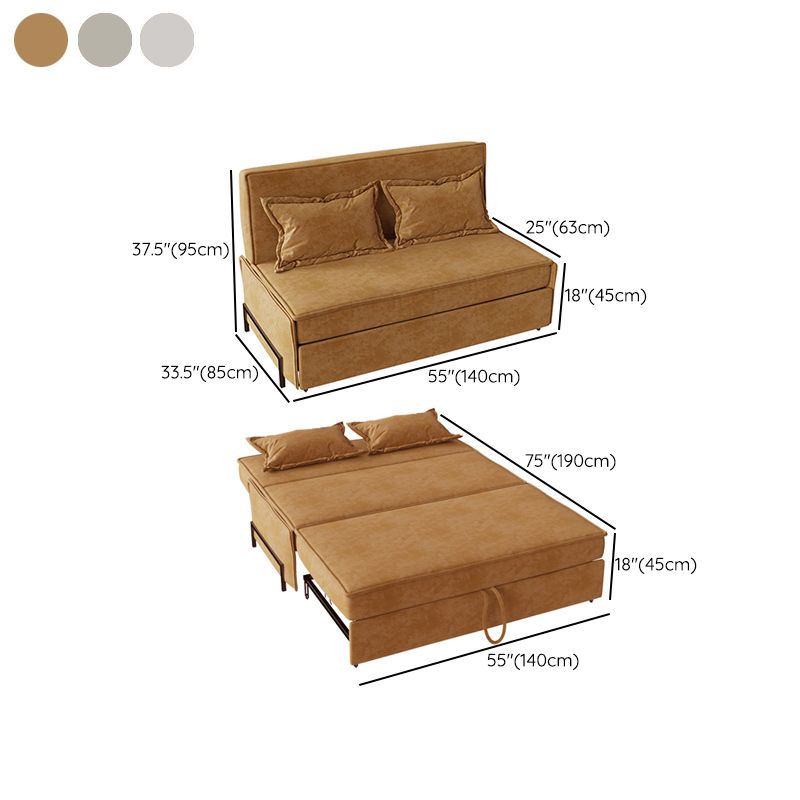 Pillow Included Sofa Futon Armless Cushion Back Sleeper Sofa