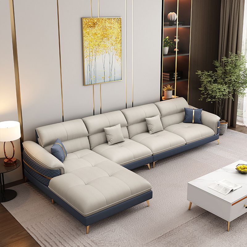 40.15 " H Faux Leather Flared Arm Sofa & Chaise for Living Room