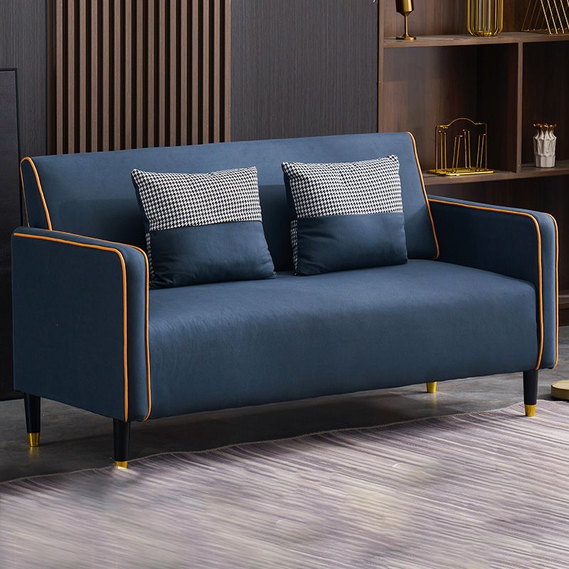 Contemporary Style Square Arm Sofa Living Room Fabric Seating