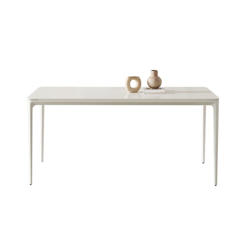 Glam 1/2/5 Pieces Furniture Sintered Stone Dining Set in White
