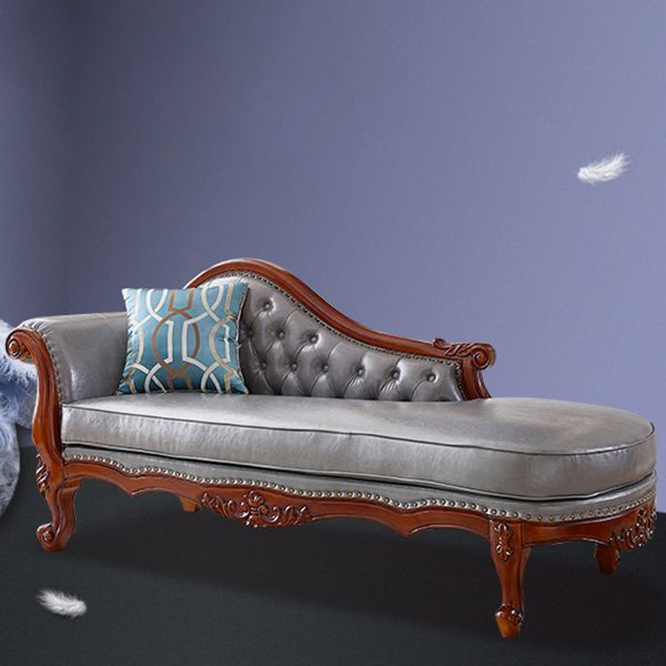 Traditional Upholstered Chaise Lounge Couch Leather Chaise Lounge Chair