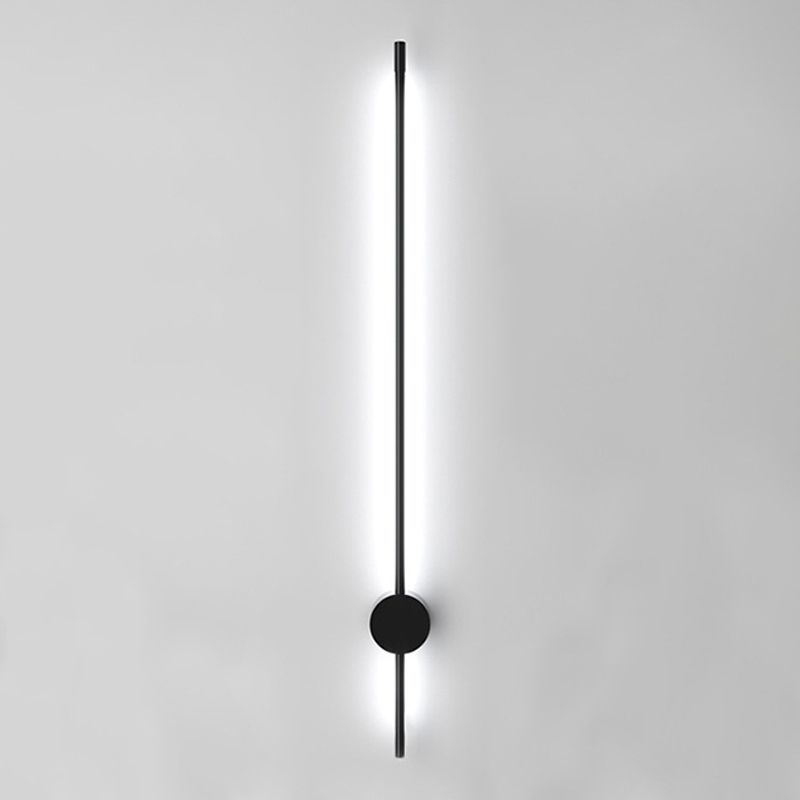 Estilo moderno Luces de apliques de pared lineal 1 Light Wall Lighting Accesors en negro