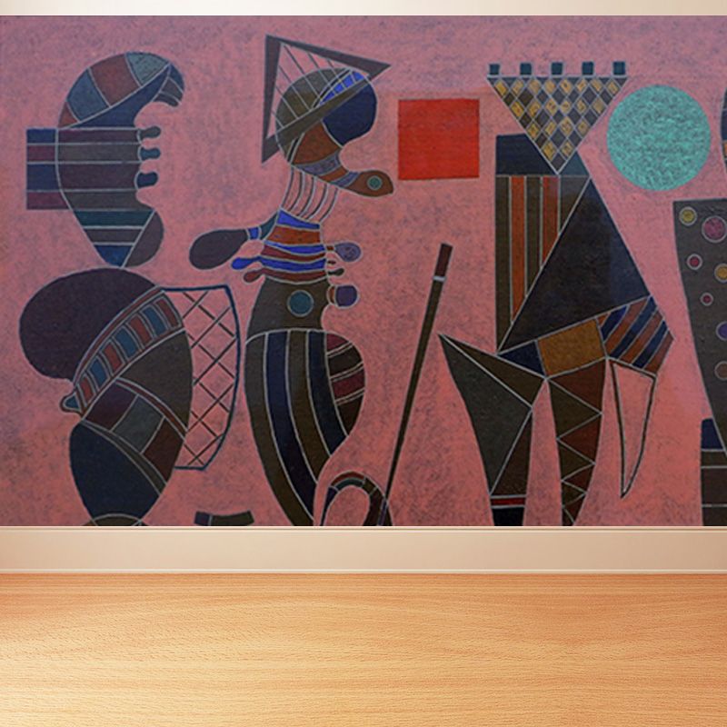 Contemporary Kandinsky Painting Mural Pastel Color Abstract Wall Art for Family Room