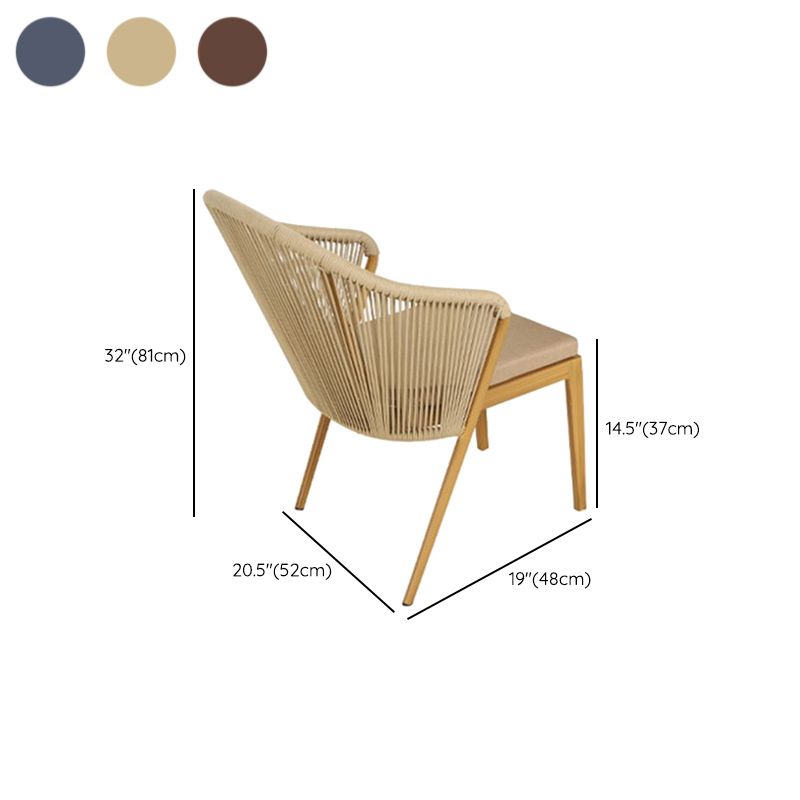 Modern Style Bistro Set Metal Base 3 Pieces Bistro Set for Outdoor