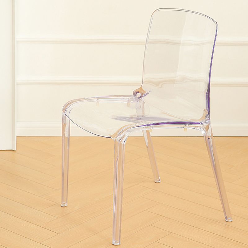 Modern Plastic Dining Chair Modern Low Back Stacking Armless Chair