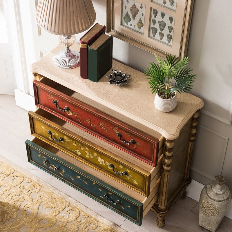 Traditional Vertical Dresser Wood Storage Bachelor Chest for Bedroom