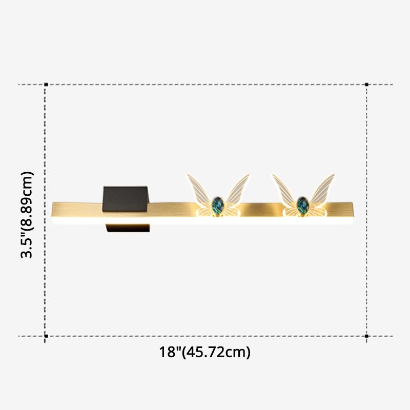 Rectangular Vanity Sconce Modern Minimalist Style Aluminum Vanity Light