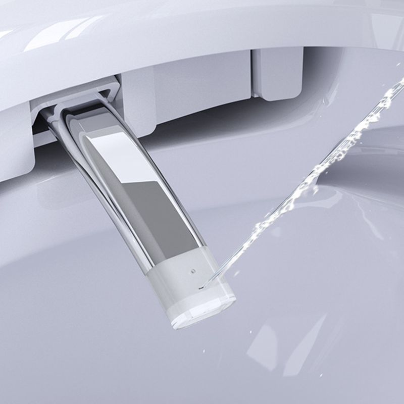 Modern Concealed Tank Toilet Skirted ABS Wall Mount Flush Toilet with Seat