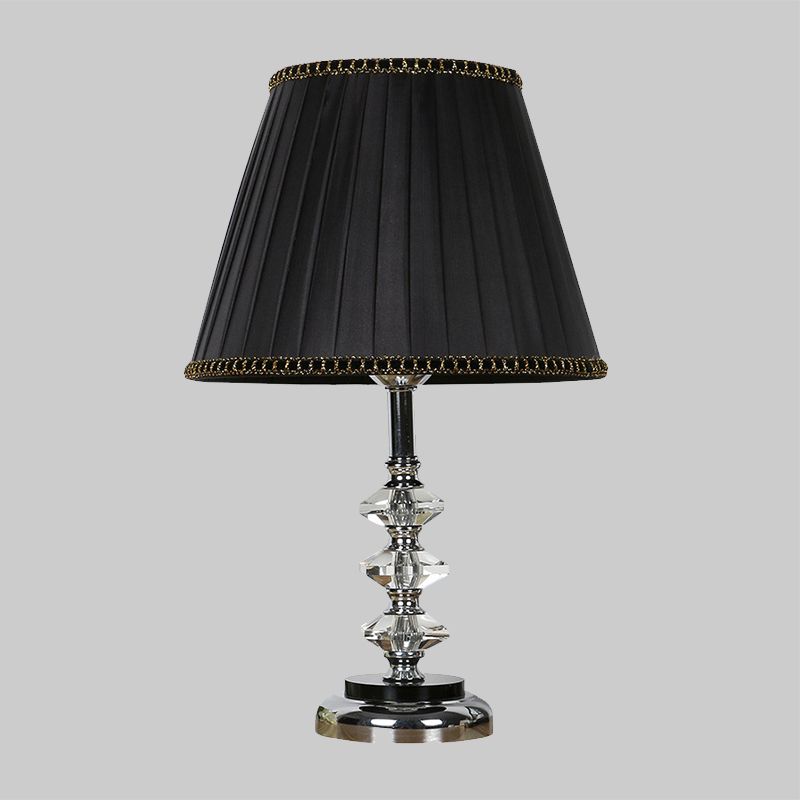 Simple Sweet Smant Simpured Night Light Light Clear K9 Crystal 1 Lámpara de mesa de sala de estar en negro