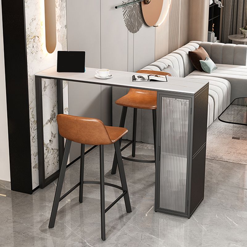 Industrial Style Bar Table Rectangle Stone Bar Dining Bar Table