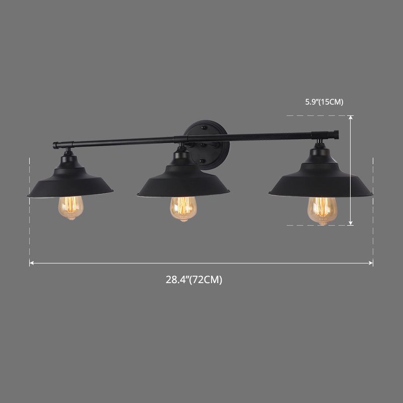 Industrial Metal Vanity Sconce Light Barn Shade Wall Mounted Light for Mirror Cabinet
