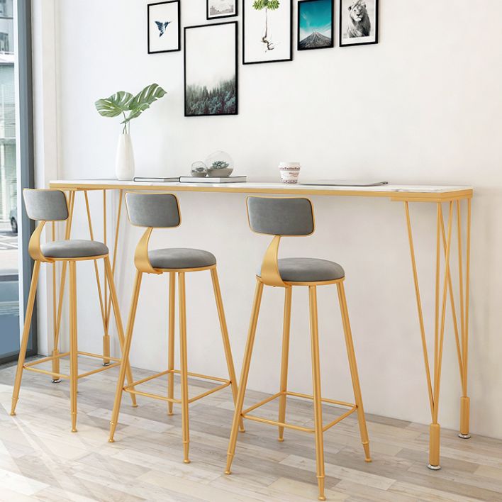 Faux Marble Pub Dining Set 1/4 Pieces Counter Height Pub Set