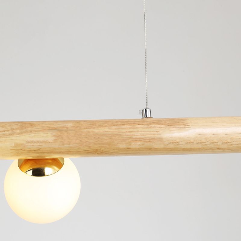 5/7-Light Wood Ceiling Light Industrial Kitchen Island Lighting for Room