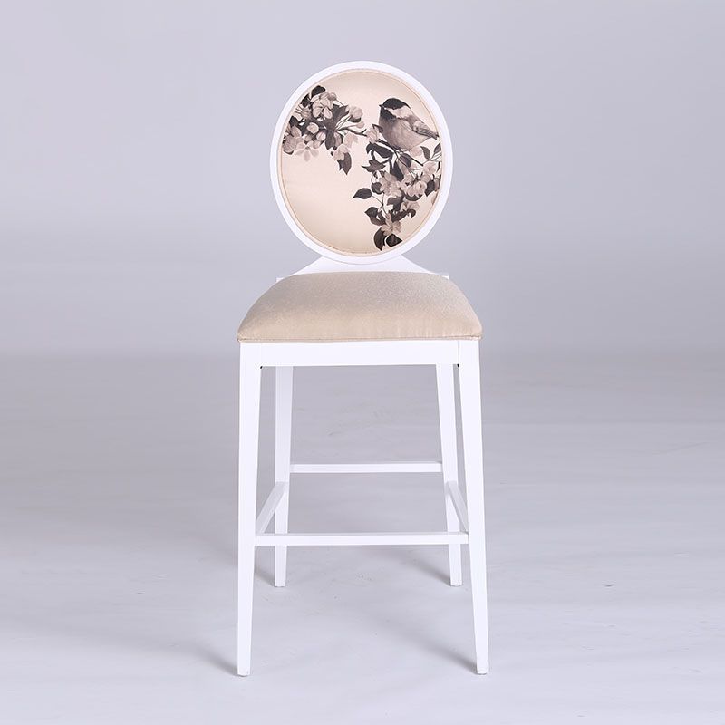 Industrial Solid Wood Bar Stools Living Room Counter Chairwith Footrest