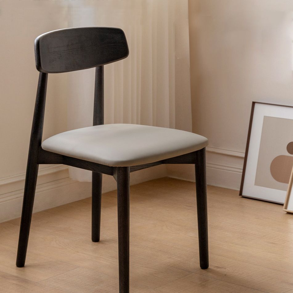 Contemporary Wood Open Back Armless Dining Chairs(Set of 1/2/4/6/8)