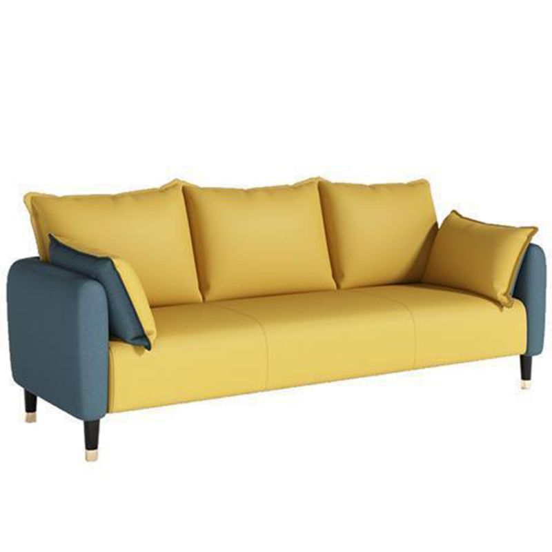 Scandinavian Sofa with 3 Pillows and Pillow Top Arm for Three People