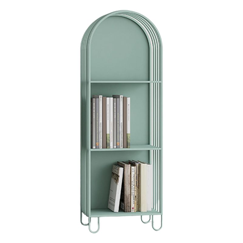 Scandinavian Antique Finish Shelf Bookcase Metal Book Shelf with Rectangular Shelves