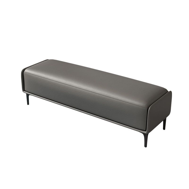 Modern Entryway Bench Cushioned Metal Entryway and Bedroom Bench , 16 inch Wide