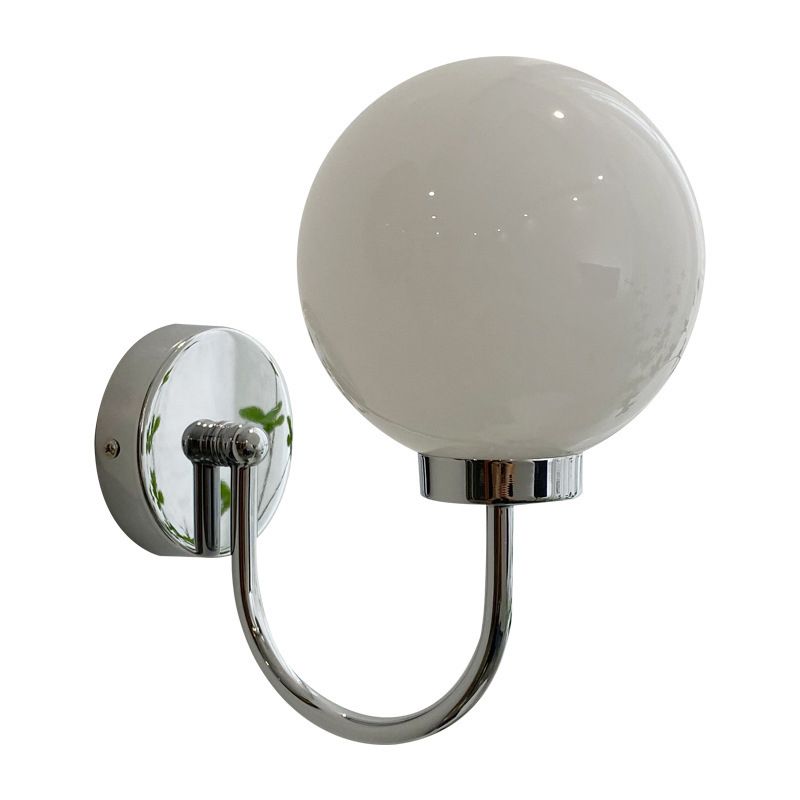 Modern Vanity Light Glass Ball Shade Wall Light Sconce for Washroom