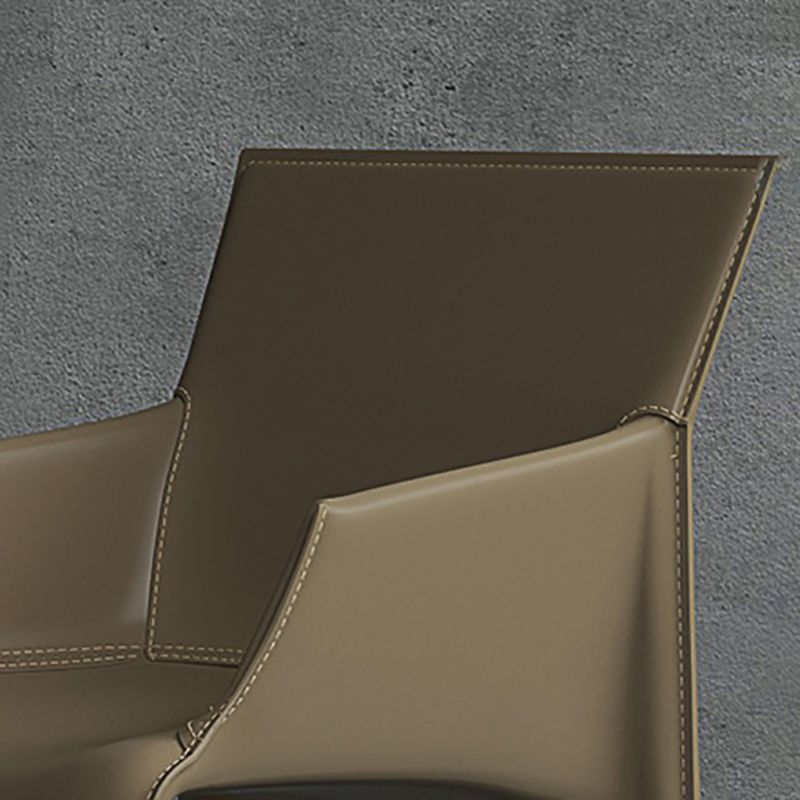 Silla de metal moderna para interiores y exteriores, silla de comedor con respaldo sólido y brazo