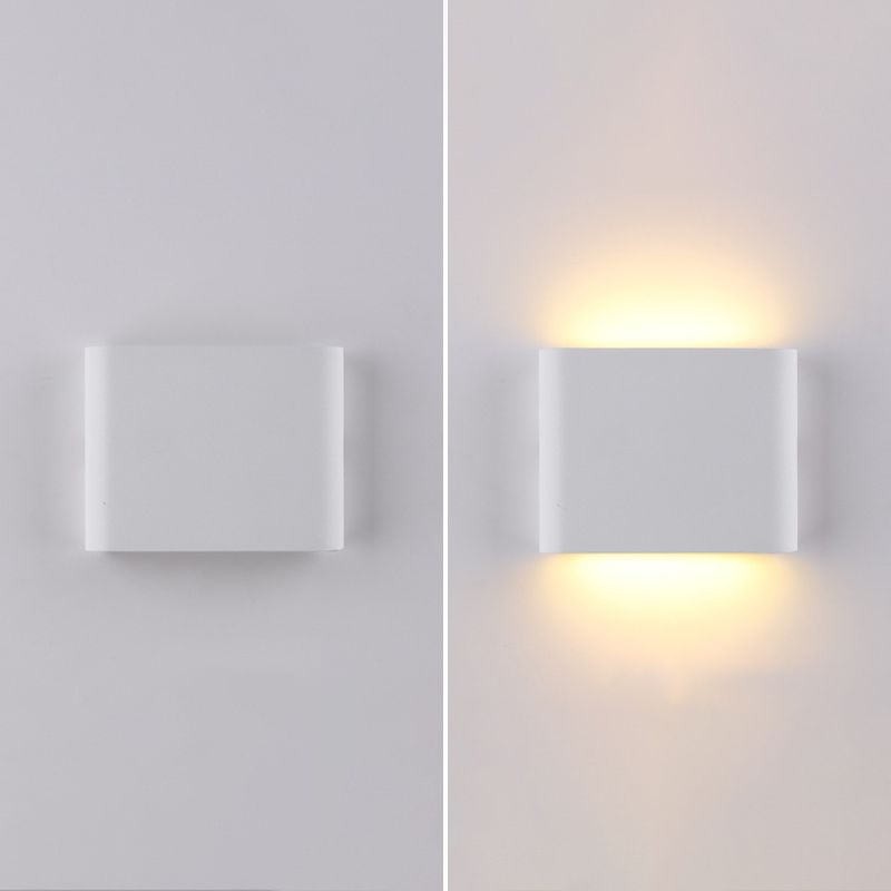 Minimalismus Aluminium LED Wandlampe zeitgemäße Stil wasserdichte Rechtecke Wandleuchte für den Innenhof Balkon