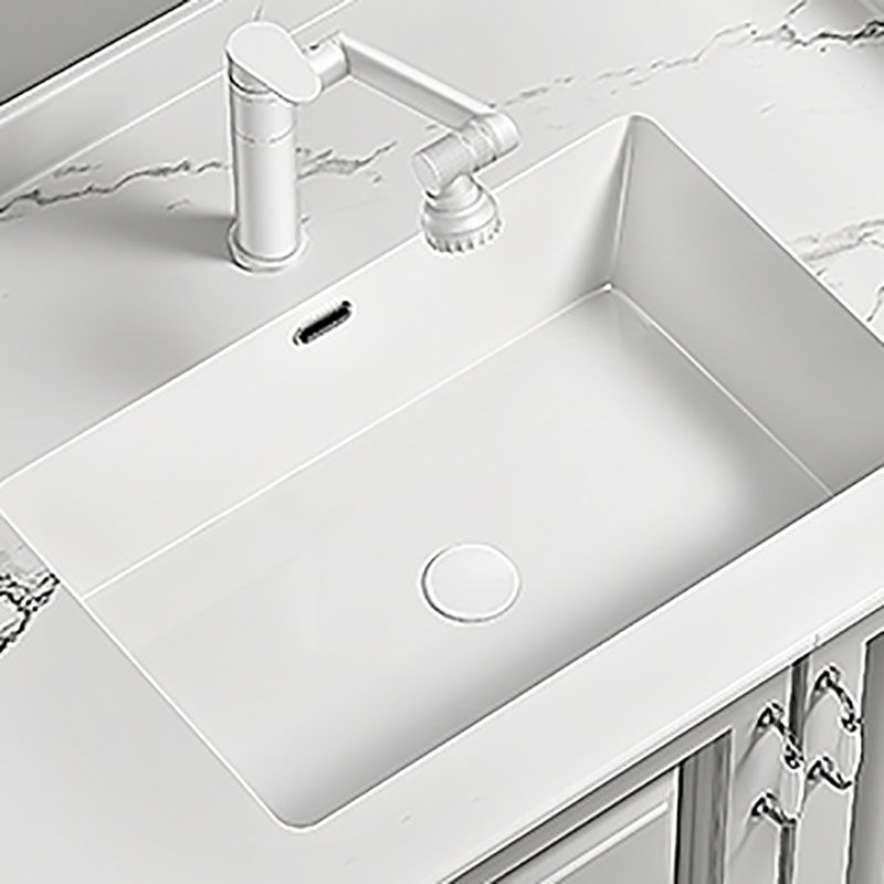Traditional Undermount Bathroom Sink Porcelain with Pop-Up Drain Vessel