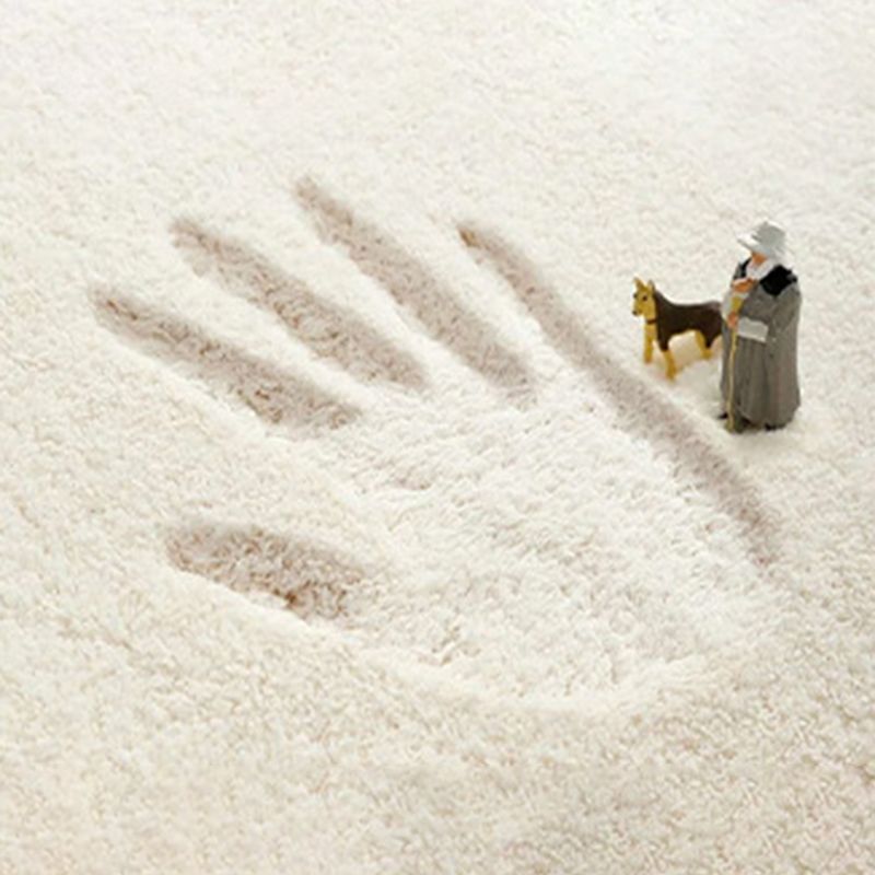 Orange Modern Rug Polyester Flower Area Rug Stain Resistant Indoor Rug for Home Decor