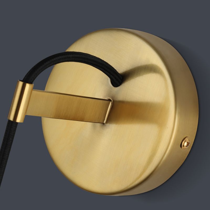 Tapered Brass Sconce Light Fixture Modern Style 1-Light Wall Mounted Lighting