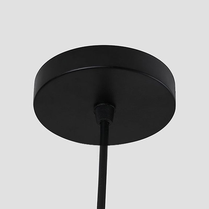 1-Light Hanging Light Fixture Asian Style Pendant Lamp with Rattan Shade for Living Room