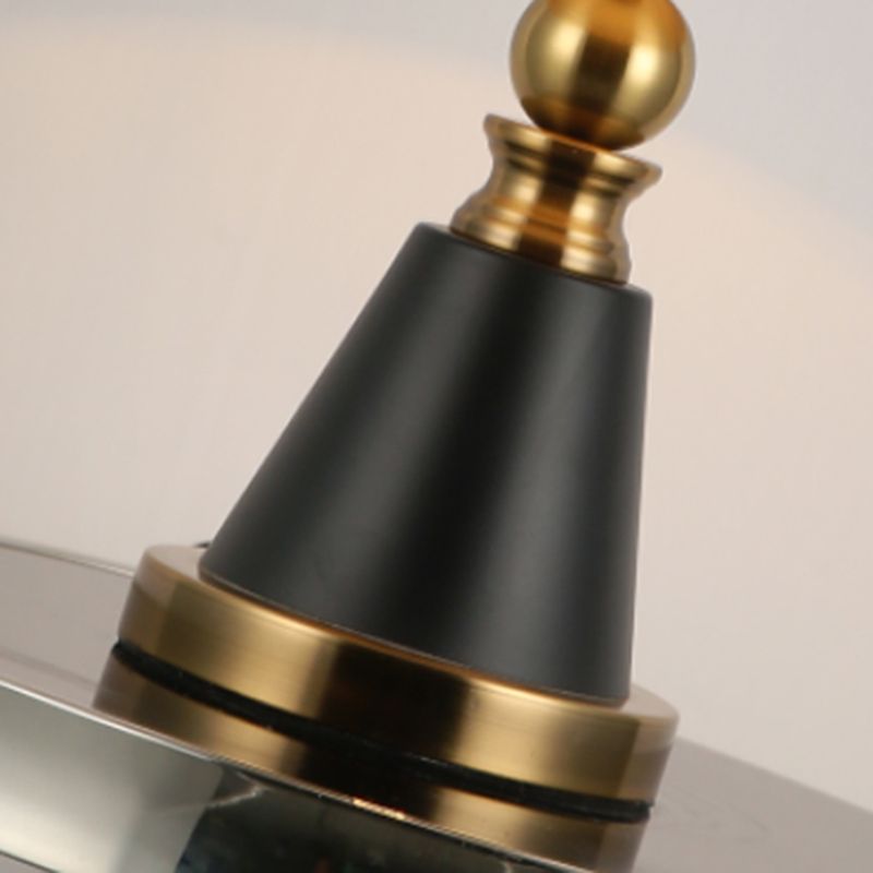 Moderne einfache Metalltischlampe Acrylschattenzylinderform -Glühbirnenleuchte für Schlafzimmer
