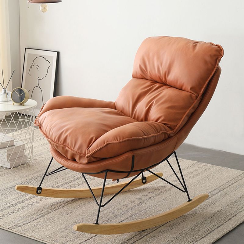 Contemporary Rocker Chair 93" H Rocking Chair with Padded Seat