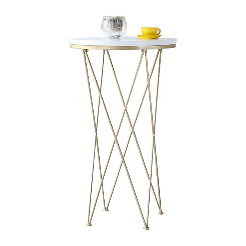 1/2/3 Pieces Glam Style Bar Table Set with Artificial Marble Top