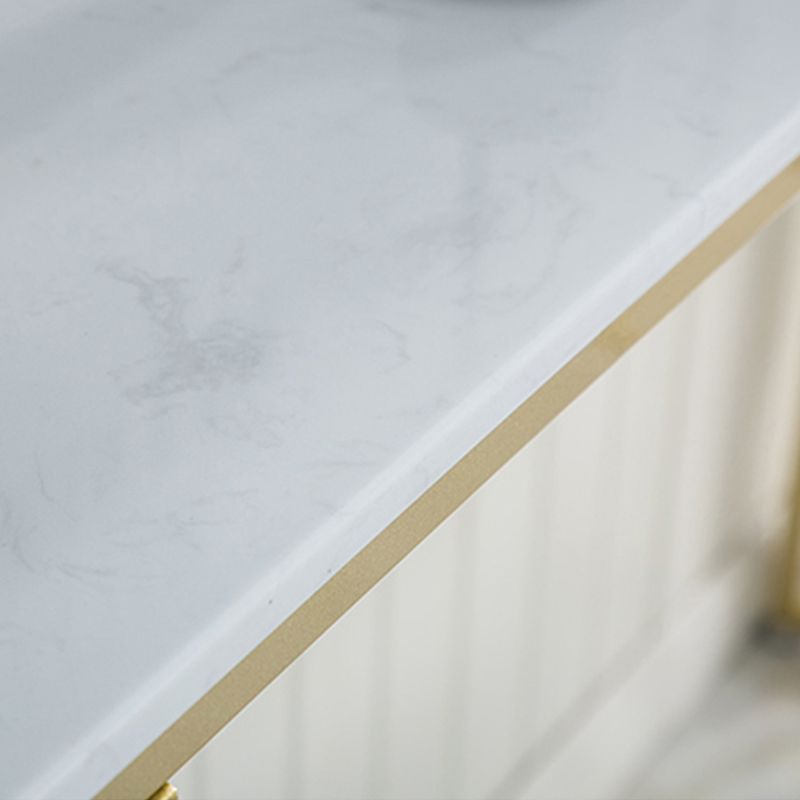 Glam Stone Rectangle Bar Table Storable Table for Milk Tea Shop