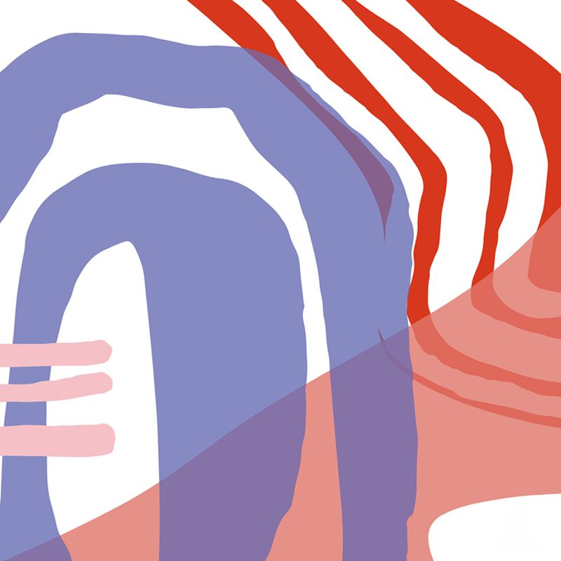 Abstract Mural Decal Modern Decorative Living Room Wall Covering, Custom Printed