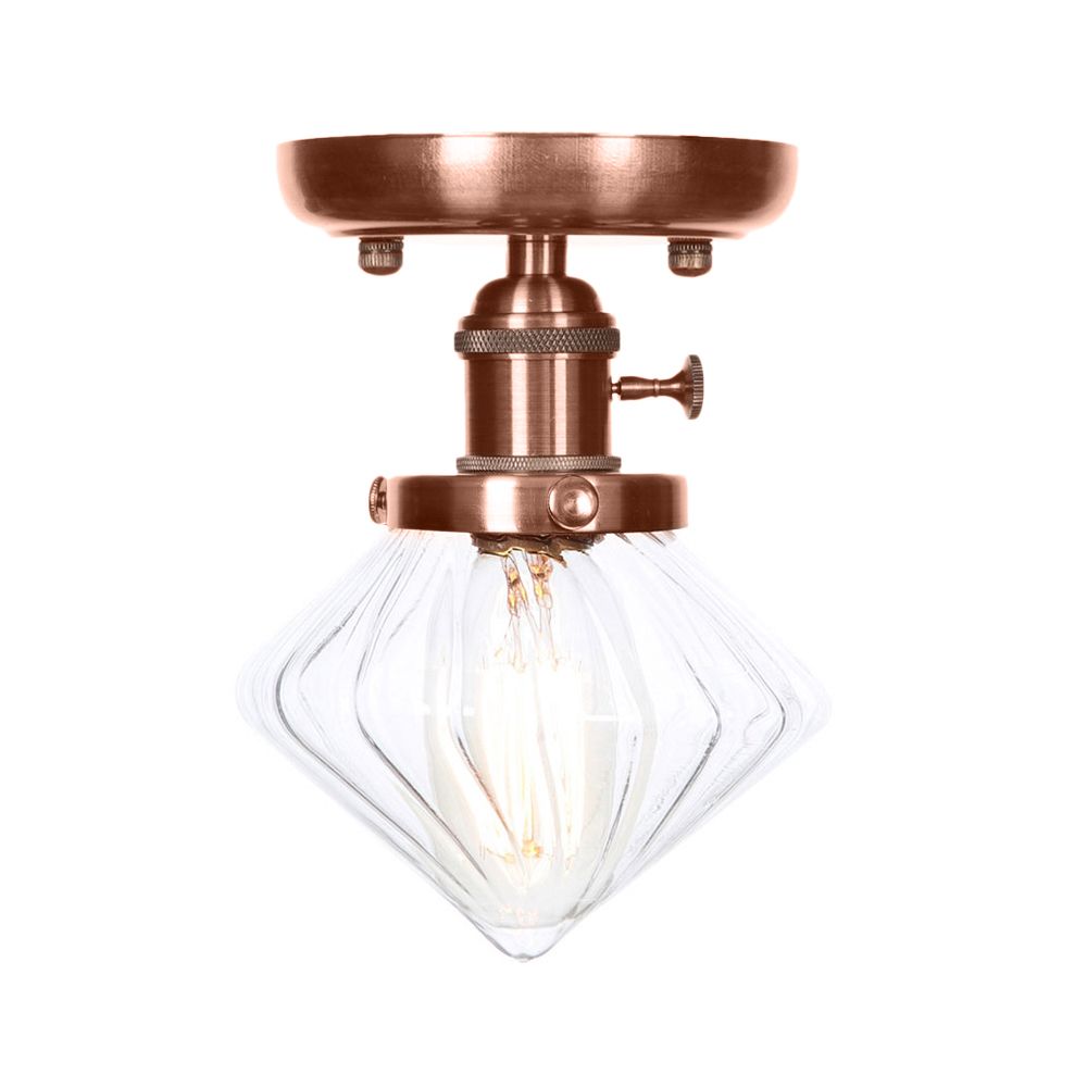 1 Apparecchio di illuminazione in vetro in vetro industriale a cono leggero/campana semifulpa