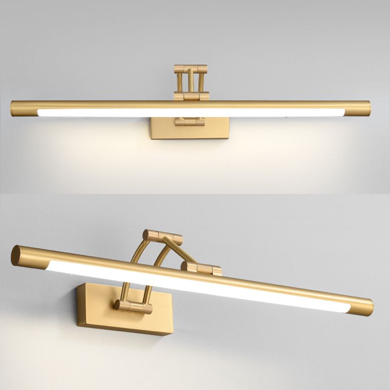 Moderne Luxusstil Zylindrische Flush -Berg -Wandleuchten Kupferwand montiertes Waschtischleuchten im goldenen Finish