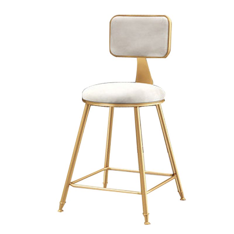 Glam – tabouret de comptoir sans accoudoirs, tabouret de bar en fer avec coussin en daim